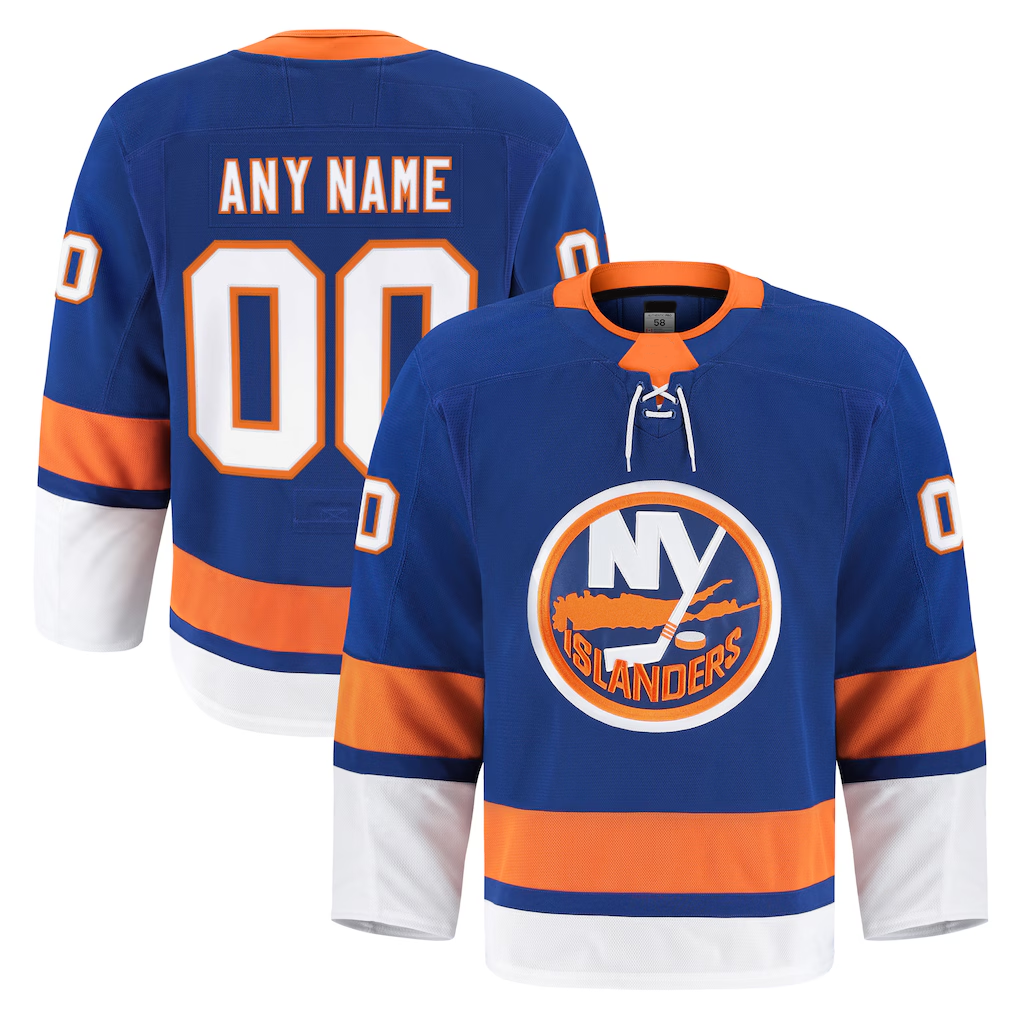 Elroe Custom NY.Islanders Royal Home Authentic Pro Jerseys