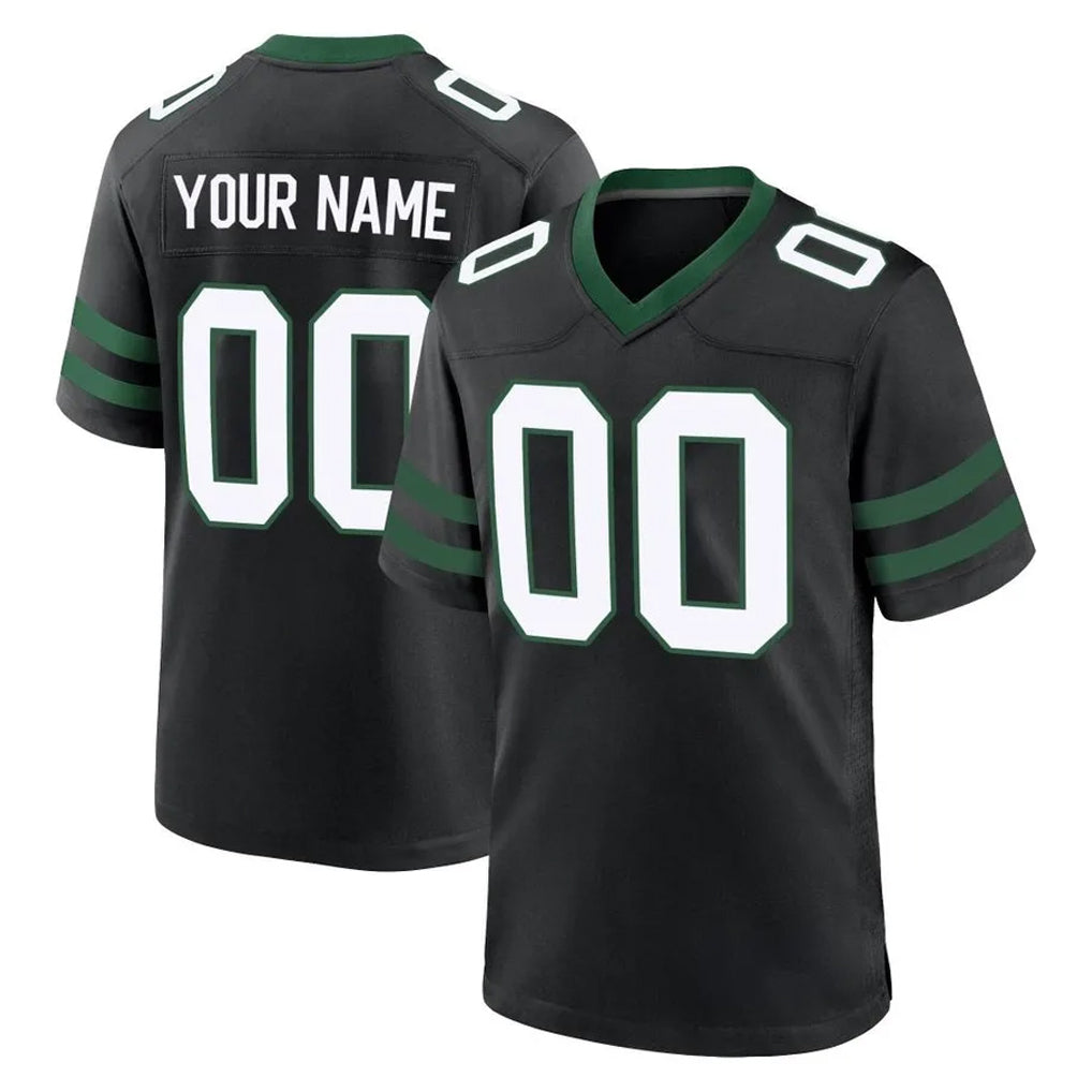 Elroe Custom NY.Jets Black Legacy Home Game Any Name & Numbers Stitched Jerseys