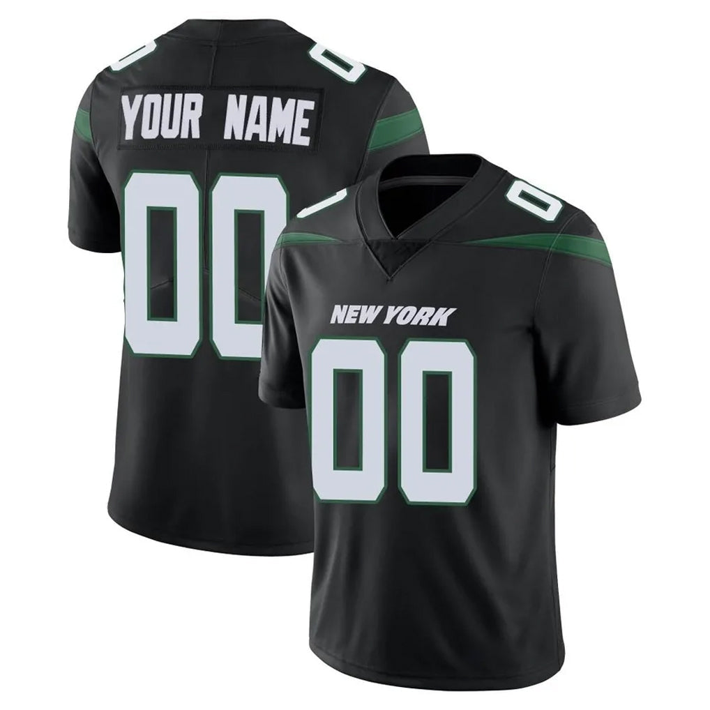 Elroe Custom NY.Jets Black Limited Vapor Home Game Any Name & Numbers Stitched Jerseys