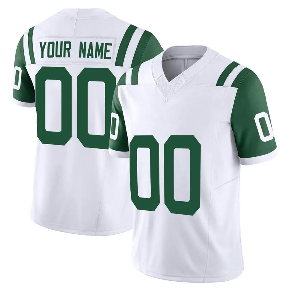 Elroe Custom NY.Jets White Limited Classic Vapor F.U.S.E. Home Game Any Name & Numbers Stitched Jerseys