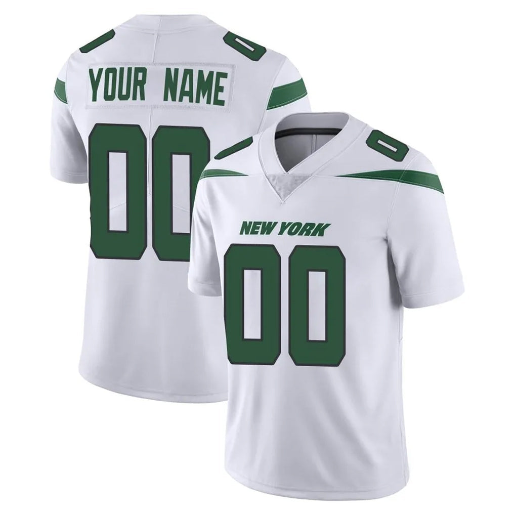 Elroe Custom NY.Jets White Spotlight Limited Vapor Home Game Any Name & Numbers Stitched Jerseys