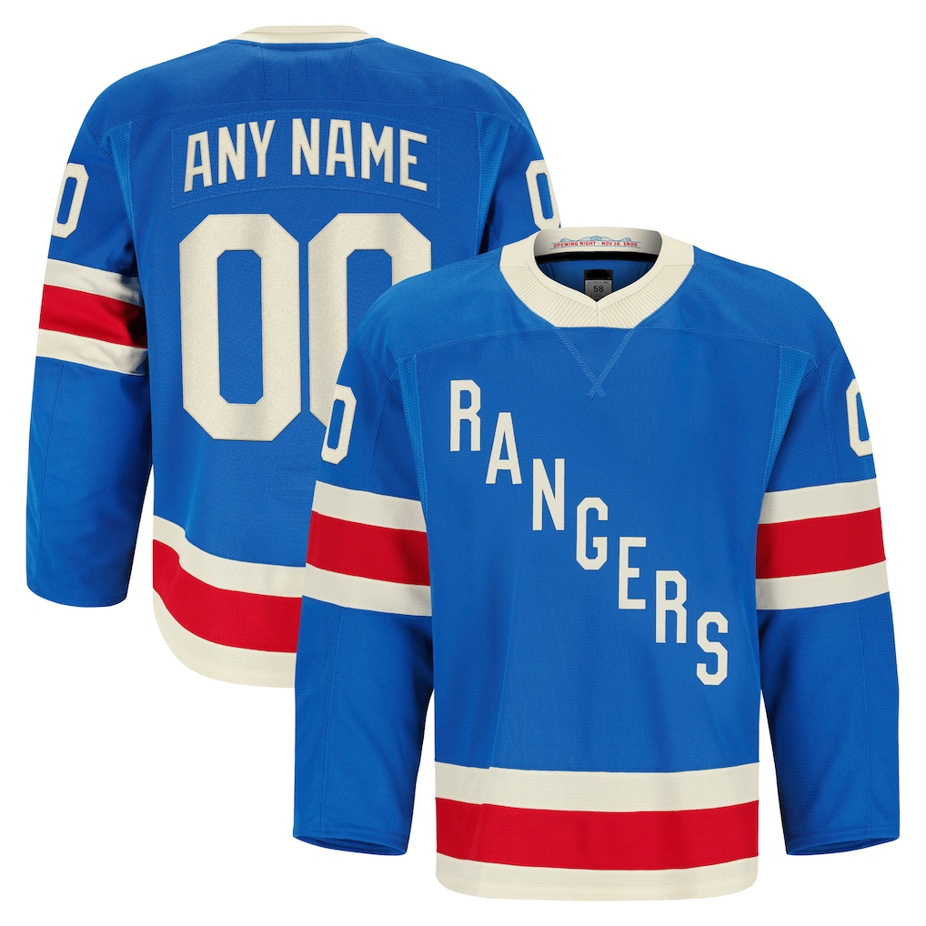 Elroe Custom NY.Rangers Blue Centennial Authentic Pro Jerseys
