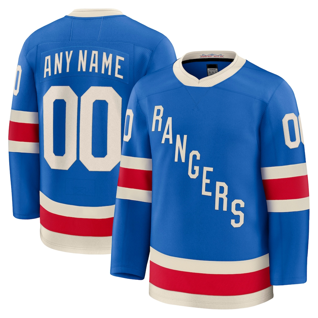 Elroe Custom NY.Rangers Blue Centennial Premium Jerseys