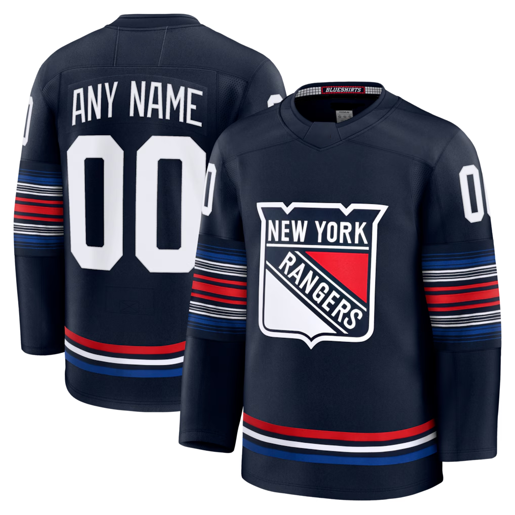 Elroe Custom NY.Rangers Navy Alternate Premium Jerseys