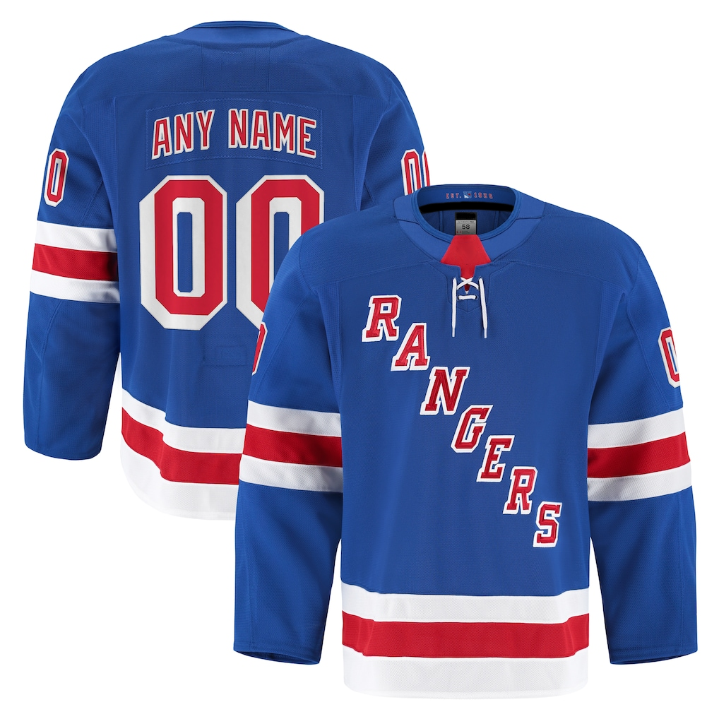 Elroe Custom NY.Rangers Royal Home Authentic Pro Jerseys