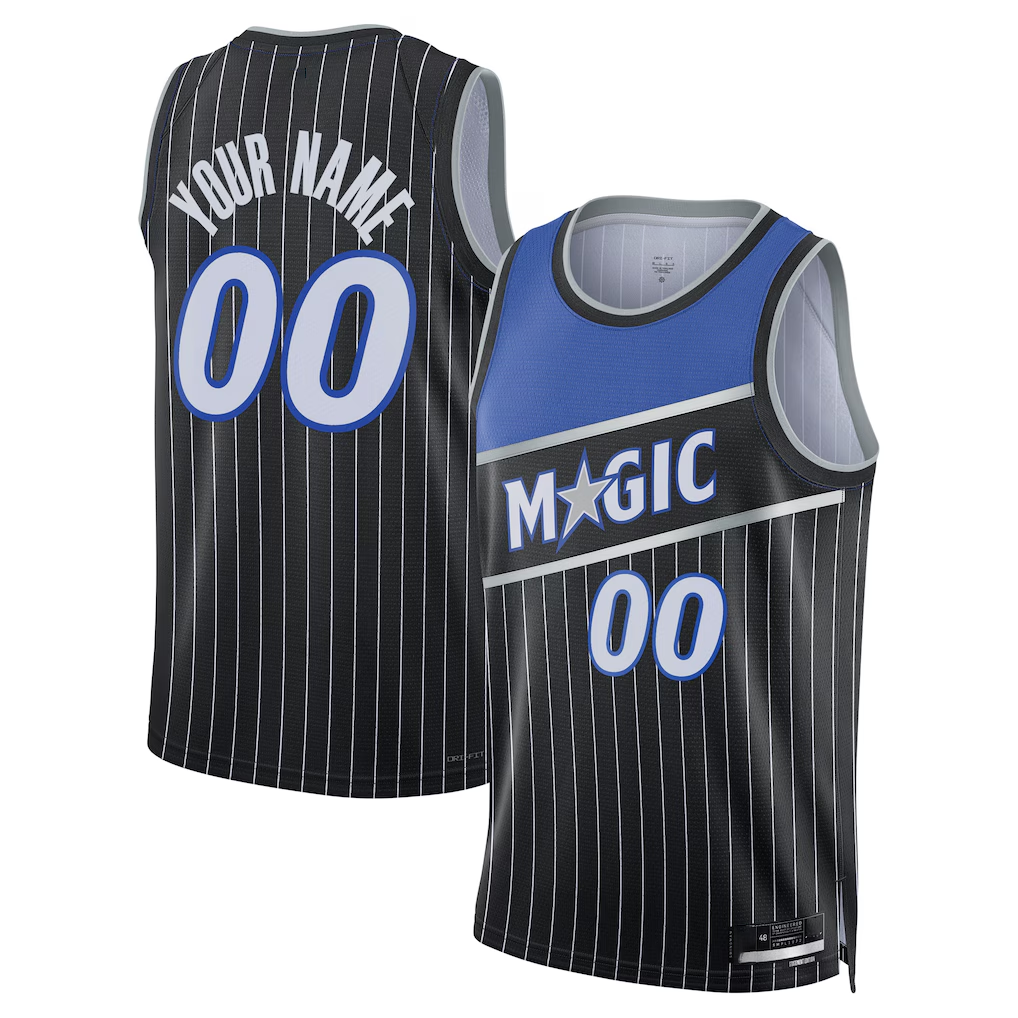 Elroe Custom O.Magic Black Swingman Jerseys - Statement Edition