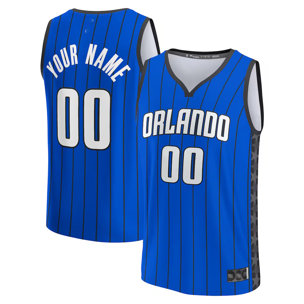 Elroe Custom O.Magic Blue Fast Break Jerseys - Statement Edition