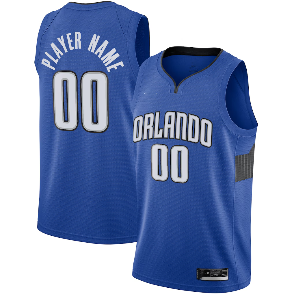 Elroe Custom O.Magic Blue Swingman Jerseys - Statement Edition