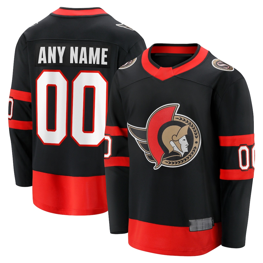 Elroe Custom O.Senators Black Home Breakaway Jerseys