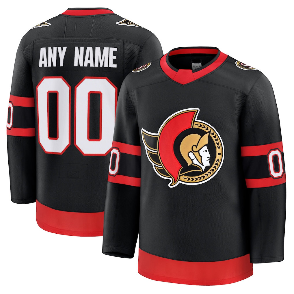 Elroe Custom O.Senators Black Home Premium Jerseys