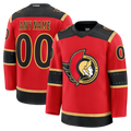 Elroe Custom O.Senators Red Alternate Premium Jerseys