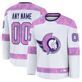 Elroe Custom O.Senators White 2024 Hockey Fights Cancer Practice Jerseys
