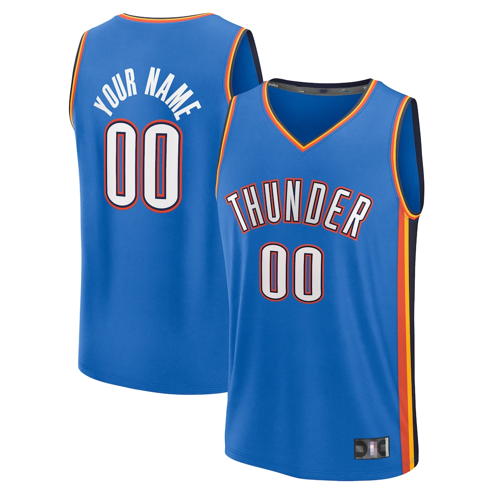 Elroe Custom OC.Thunder Blue Fast Break Stitched Jerseys - Icon Edition