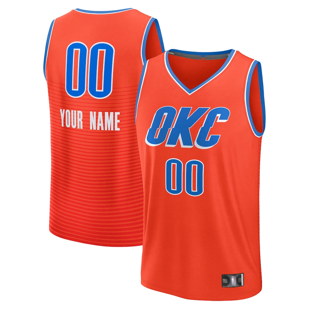 Elroe Custom OC.Thunder Orange Swingman Stitched Jerseys - Icon Edition