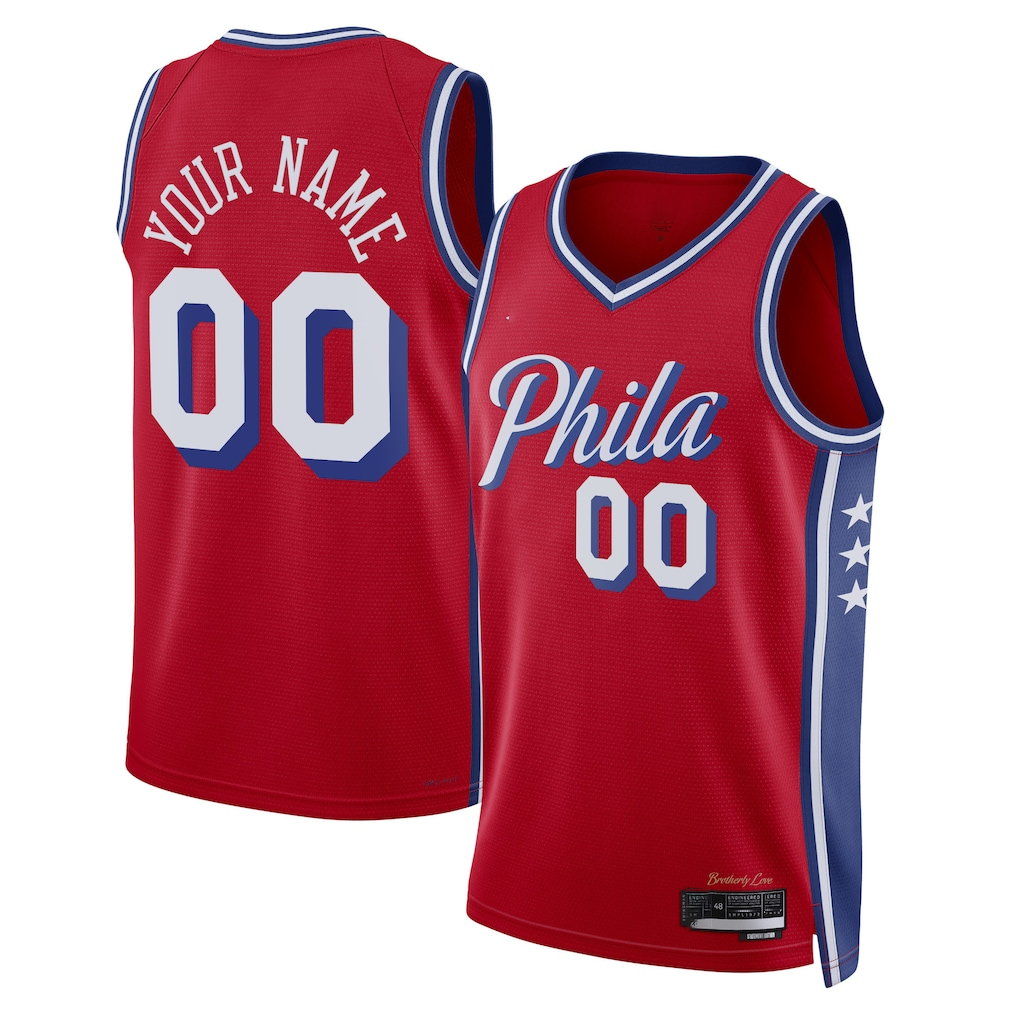 Elroe Custom P.76ers Red 202223 Swingman Jerseys - Statement Edition