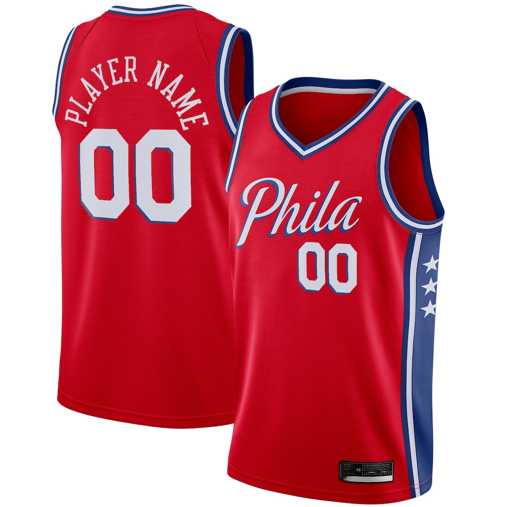Elroe Custom P.76ers Red Swingman Jerseys - Statement Edition