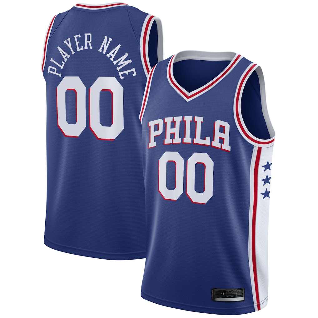Elroe Custom P.76ers Royal 2020-21 Swingman Jerseys - Icon Edition