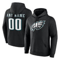 Elroe Custom P.Eagles Black LOGO Pullover Hoodies Home Game Any Name & Numbers Stitched Jerseys