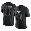 Elroe Custom P.Eagles Black Reflective Limited Home Game Any Name & Numbers Stitched Jerseys