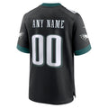 Elroe Custom P.Eagles Black Stitched Alternate Game Stitched Jerseys