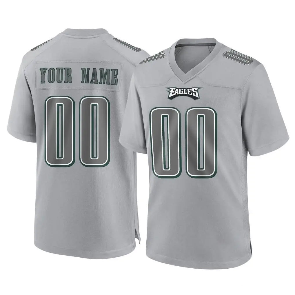 Elroe Custom P.Eagles Gray Atmosphere Fashion Home Game Any Name & Numbers Stitched Jerseys