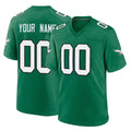 Elroe Custom P.Eagles Green Kelly Alternate Home Game Any Name & Numbers Stitched Jerseys