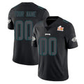 Elroe Custom P.Eagles Limited Black Impact Super Bowl LIX Home Game Any Name & Numbers Stitched Jerseys