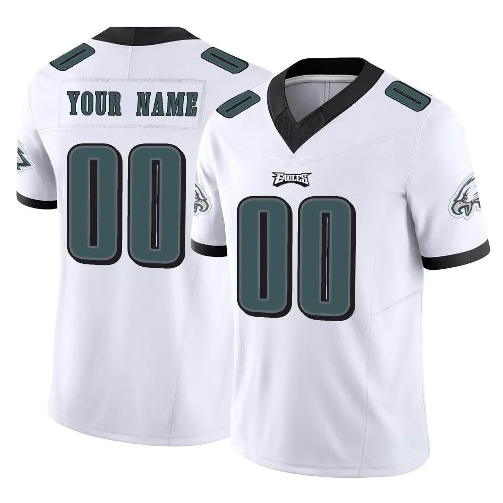 Elroe Custom P.Eagles White Limited Vapor F.U.S.E. Home Game Any Name & Numbers Stitched Jerseys