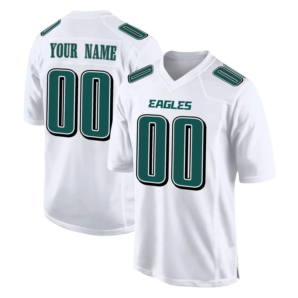 Elroe Custom P.Eagles White Tundra Fashion Home Game Any Name & Numbers Stitched Jerseys