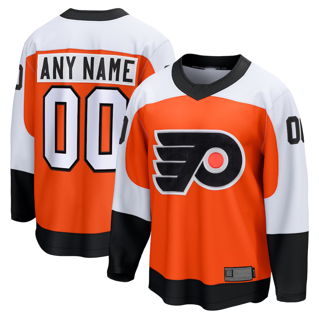 Elroe Custom P.Flyers Orange Home Breakaway Jerseys