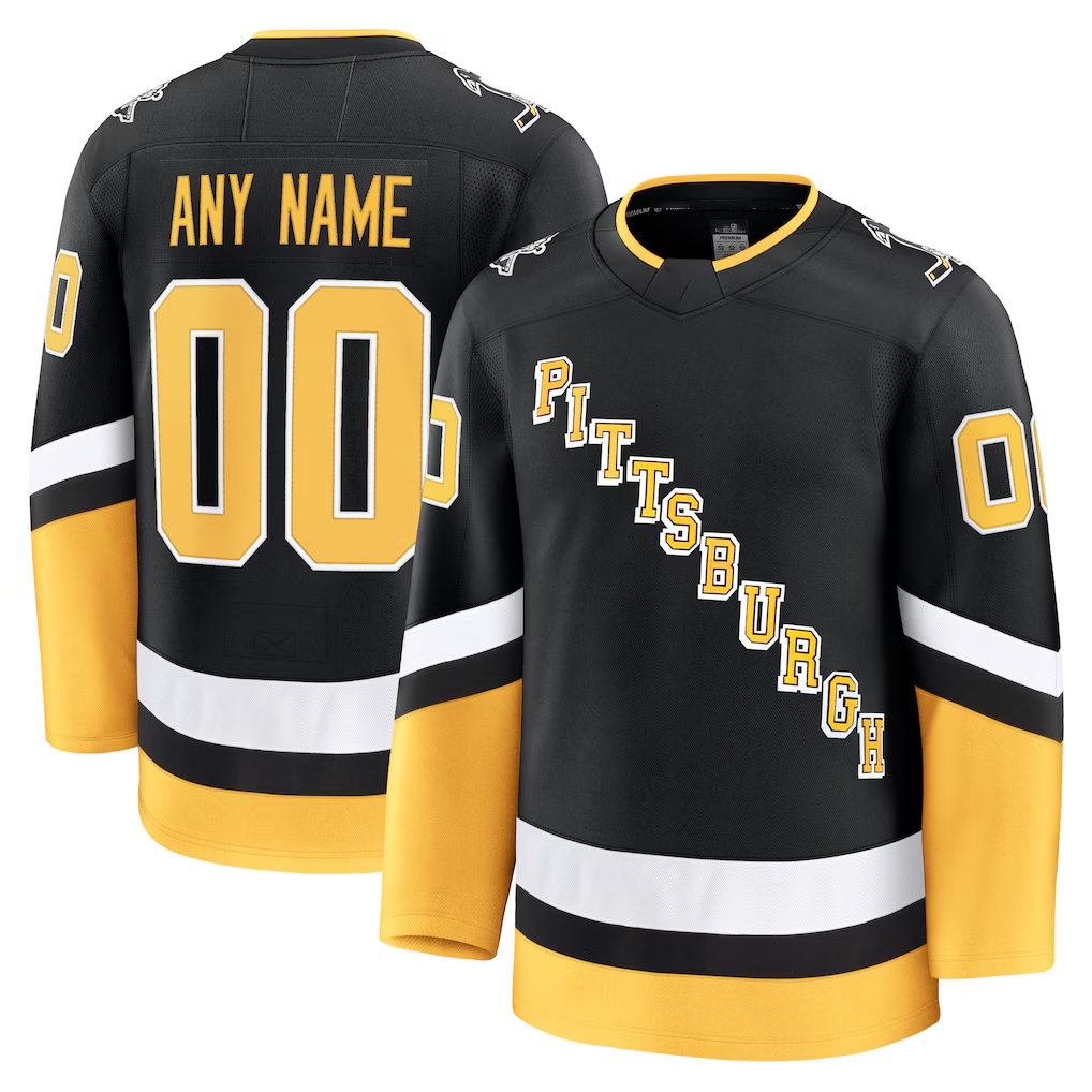 Elroe Custom P.Penguins Black Alternate Premium Jerseys