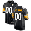 Elroe Custom P.Steelers Black Home Game Stitched Jerseys