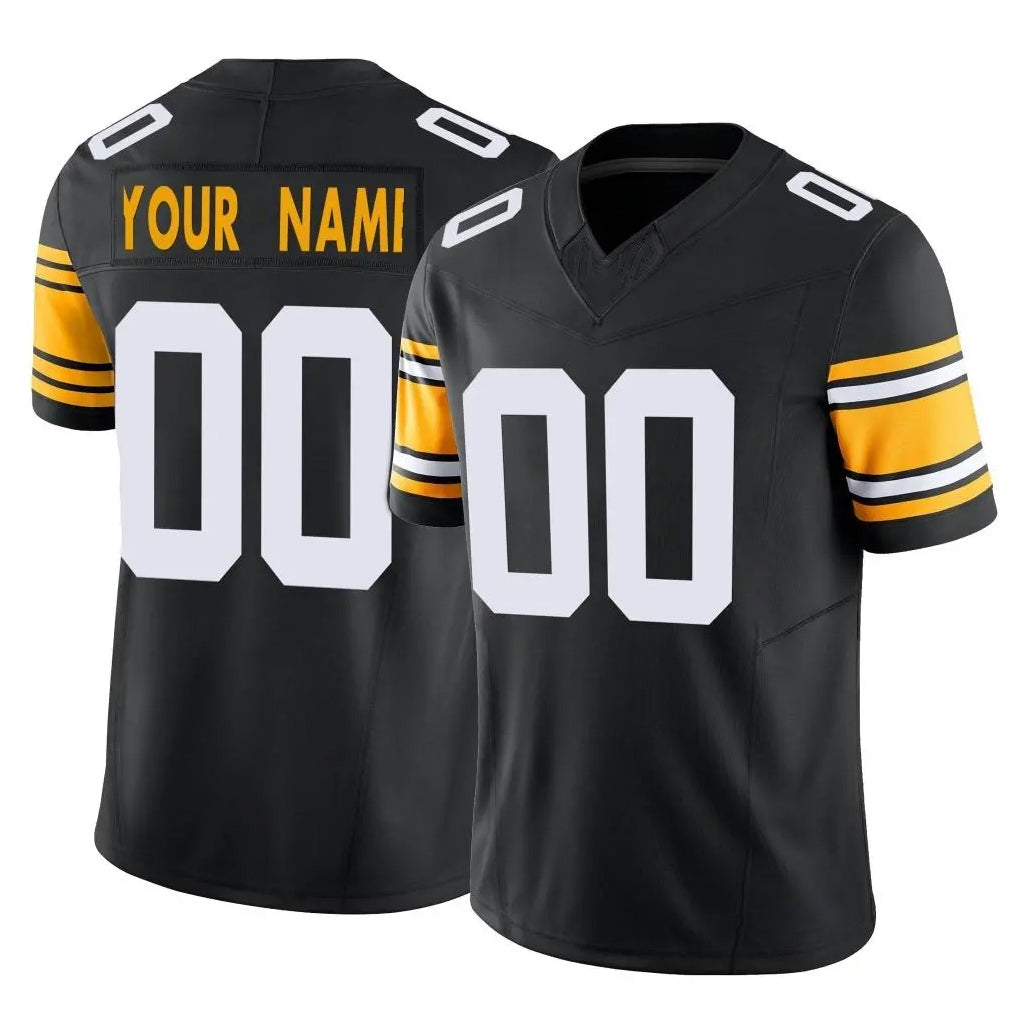 Elroe Custom P.Steelers Black Limited Alternate Vapor F.U.S.E. Home Game Any Name & Numbers Stitched Jerseys