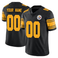 Elroe Custom P.Steelers Black Limited Color Rush Home Game Any Name & Numbers Stitched Jerseys