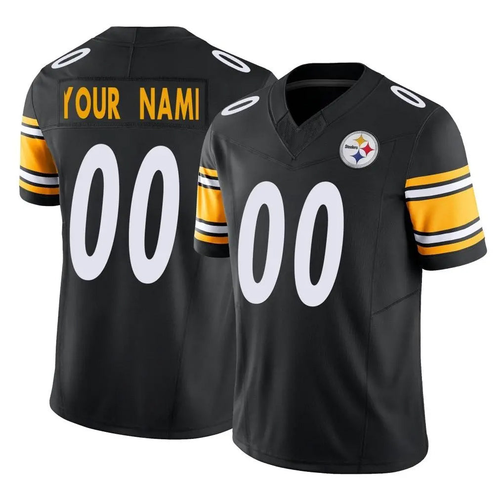 Elroe Custom P.Steelers Black Limited Vapor F.U.S.E. Home Game Any Name & Numbers Stitched Jerseys