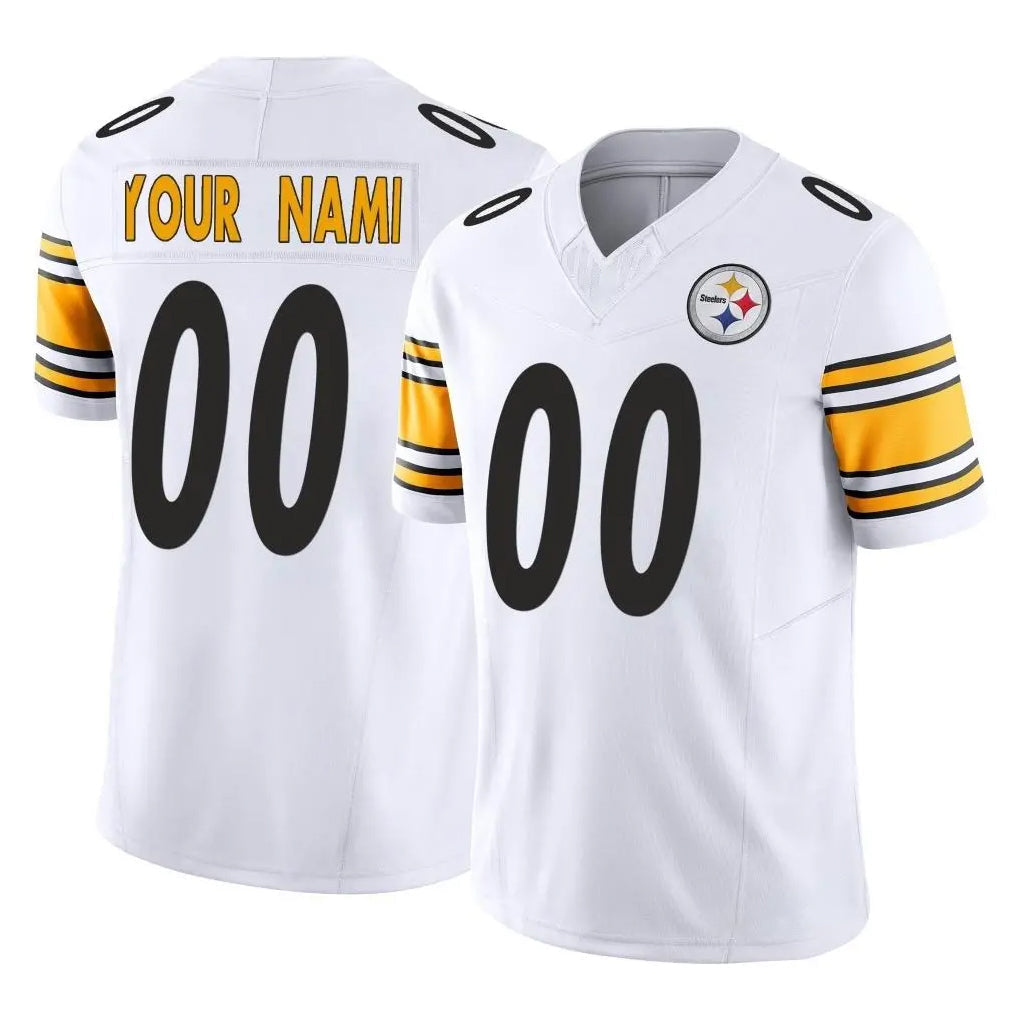 Elroe Custom P.Steelers White Limited Vapor F.U.S.E. Home Game Any Name & Numbers Stitched Jerseys
