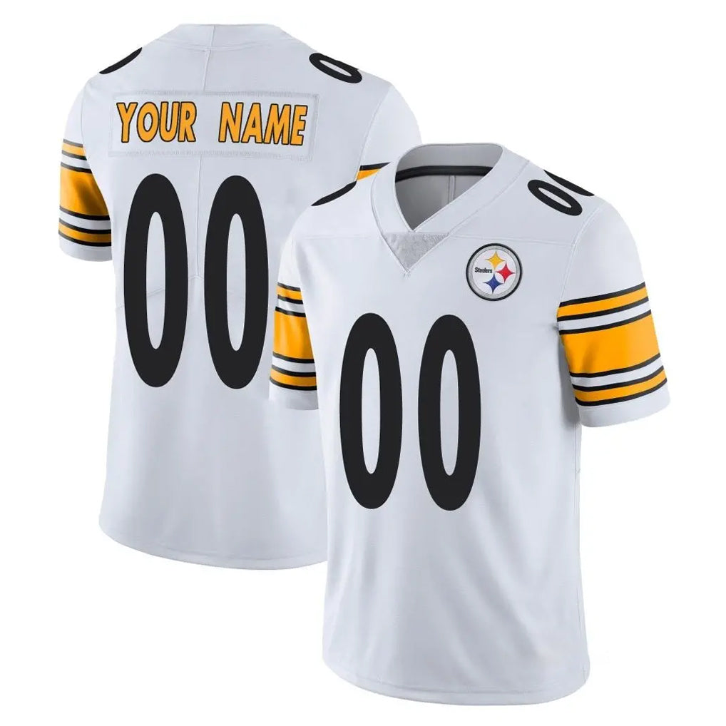 Elroe Custom P.Steelers White Limited Vapor Untouchable Home Game Any Name & Numbers Stitched Jerseys