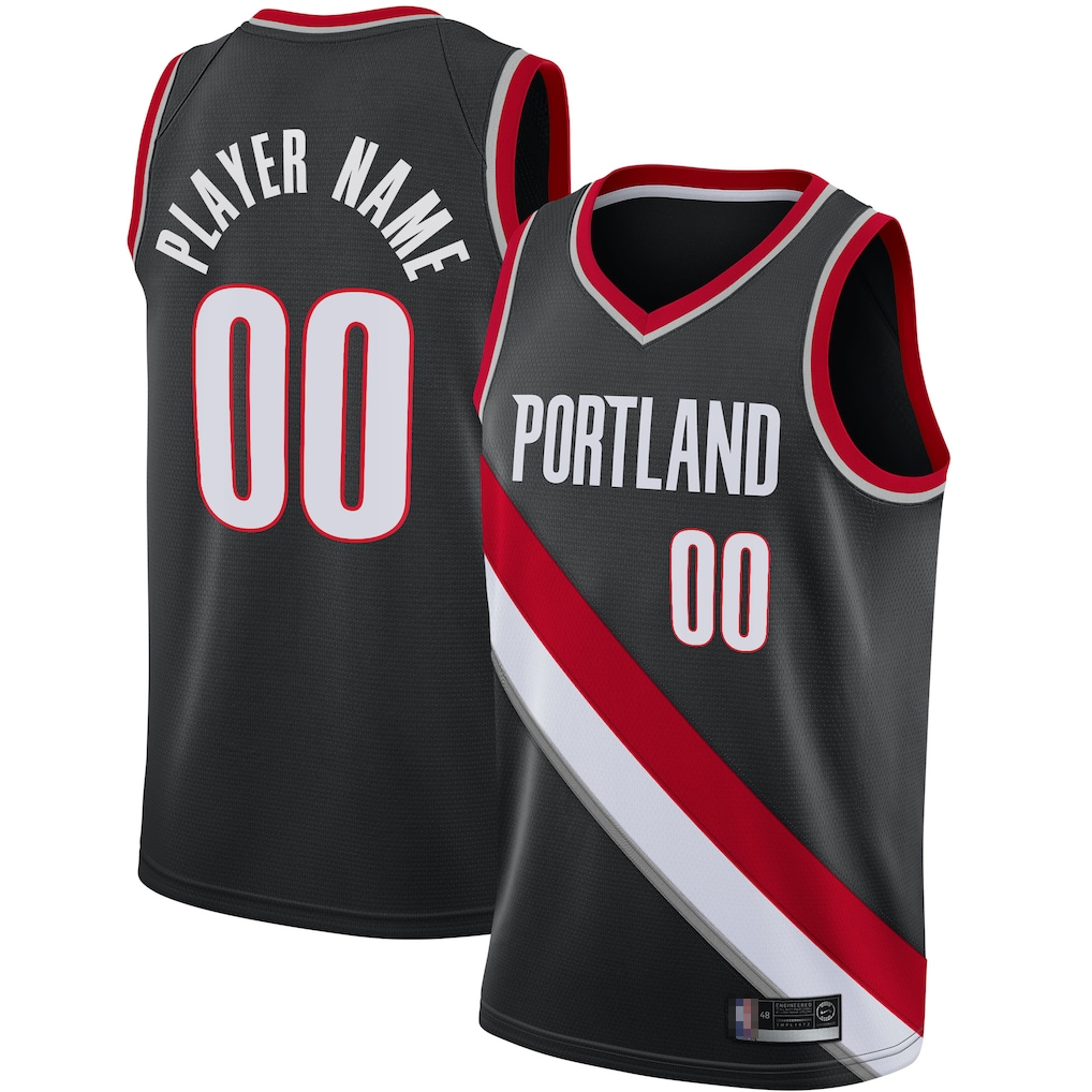 Elroe Custom PT.Blazers Black 2020-2021 Swingman Jerseys - Icon Edition