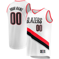 Elroe Custom PT.Blazers Fanatics White Fast Break Replica Jerseys - Association Edition