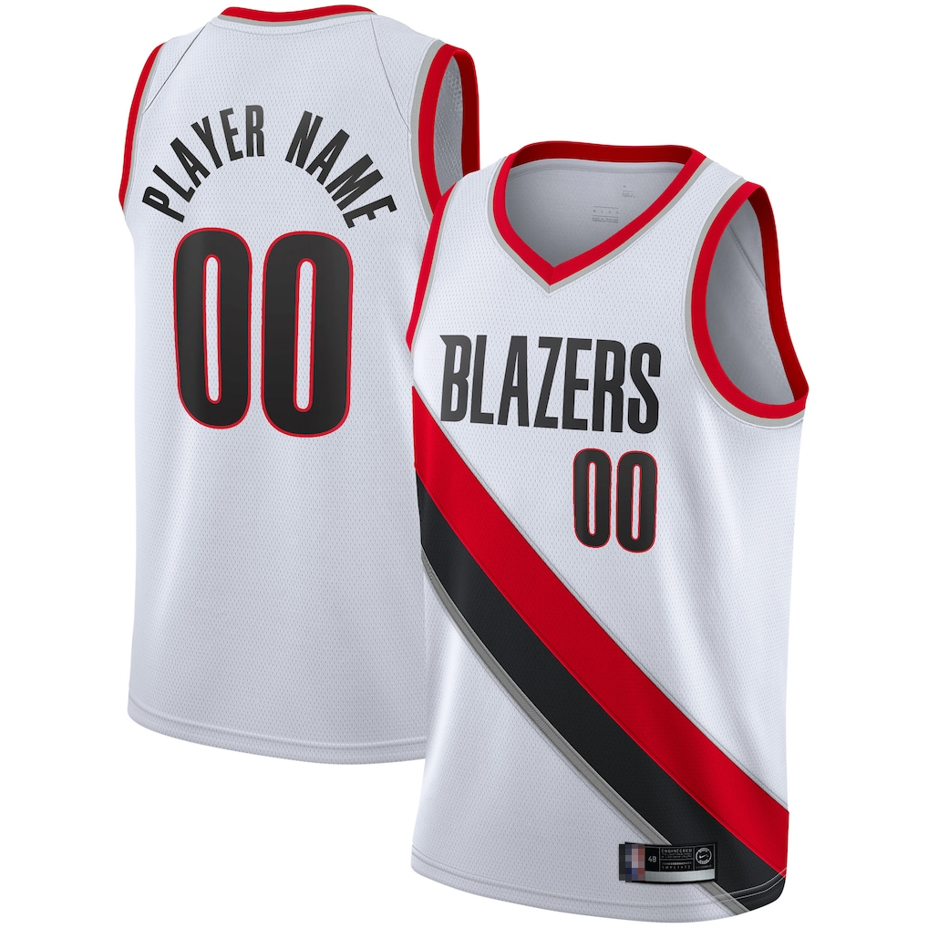 Elroe Custom PT.Blazers White 2020-2021 Swingman Jerseys - Association Edition