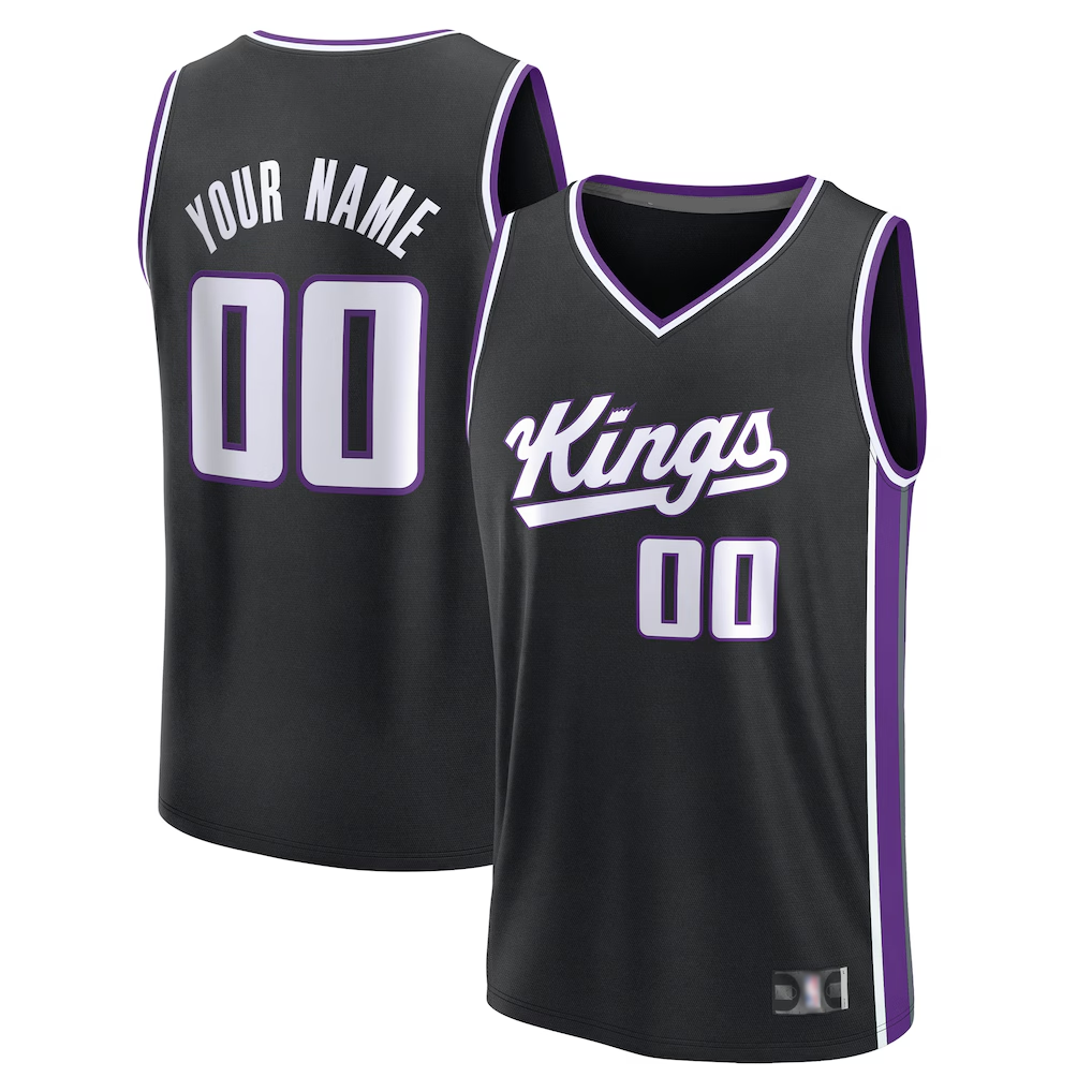 Elroe Custom S.Kings Fanatics Black Fast Break Jerseys - Icon Edition