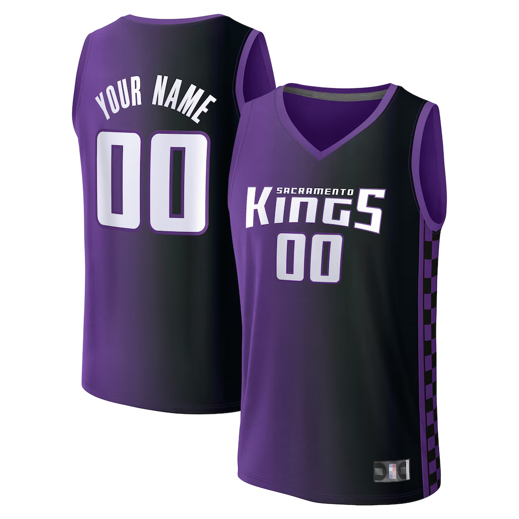 Elroe Custom S.Kings Fanatics Purple Fast Break Replica Jerseys - Statement Edition