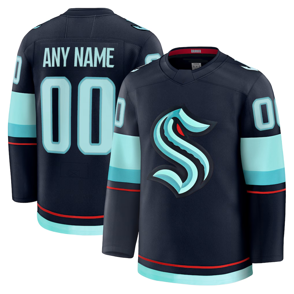 Elroe Custom S.Kraken Deep Sea Blue Home Premium Jerseys