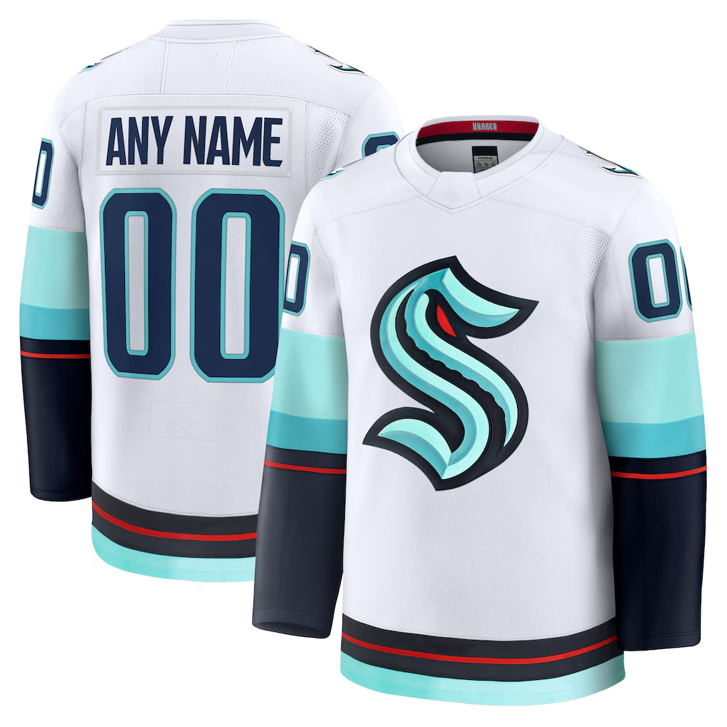 Elroe Custom S.Kraken White Away Premium Jerseys