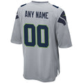 Elroe Custom S.Seahawks Gray Alternate Game Stitched Jerseys