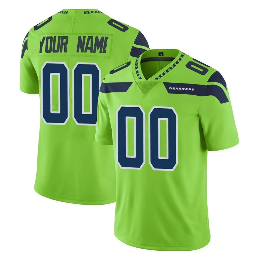 Elroe Custom S.Seahawks Green Limited Color Rush Home Game Any Name & Numbers Stitched Jerseys