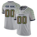 Elroe Custom S.Seahawks Grey Limited 2025 Rivalries Collection Home Game Any Name & Numbers Stitched Jerseys