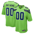 Elroe Custom S.Seahawks Neon Green Alternate Game Stitched Jerseys