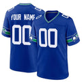 Elroe Custom S.Seahawks Royal Throwback Home Game Any Name & Numbers Stitched Jerseys