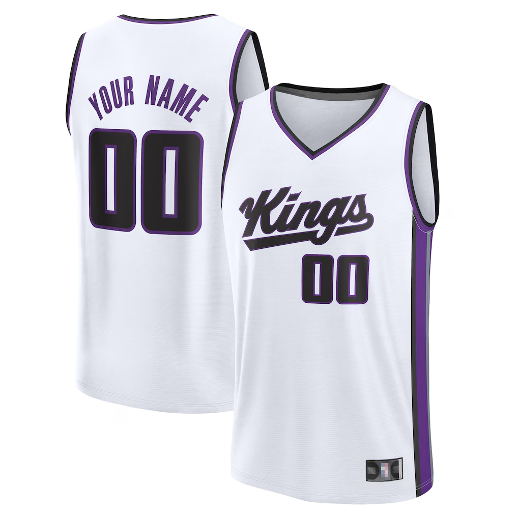 Elroe Custom S.kings Fanatics White Fast Break Jerseys - Association Edition